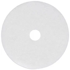 Case of 5 Sanico MVP Base Hit 20" White Polishing Floor Pad Super Polish