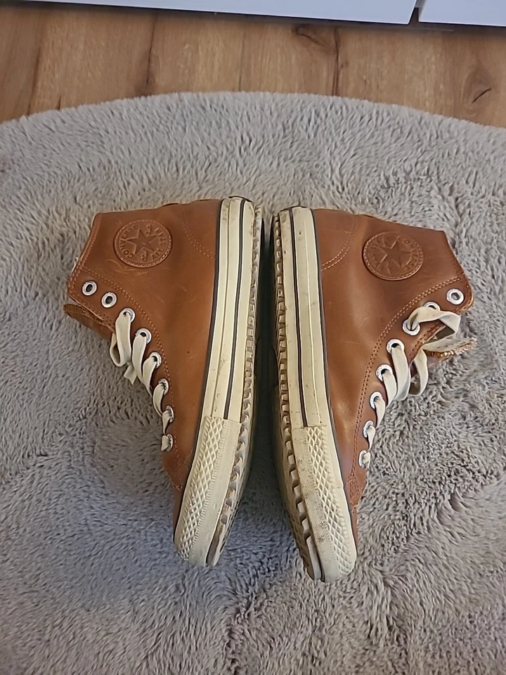 Converse Herren Chuck Taylor All Star Schuh Braun Leder High-Top Sneaker EU 42.5 - Bild 3 von 4