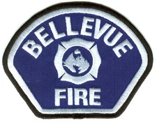 Bellevue Fire Department Patch Washington WA White USED
