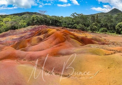 Wandbild ''Sanddünen, sieben farbige Erden'' Mauritius A3 Druck 