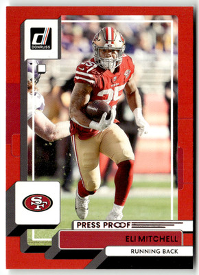 Panini Football NFL Donruss 2022 No. 26 Eli Mitchell Press Proof Red