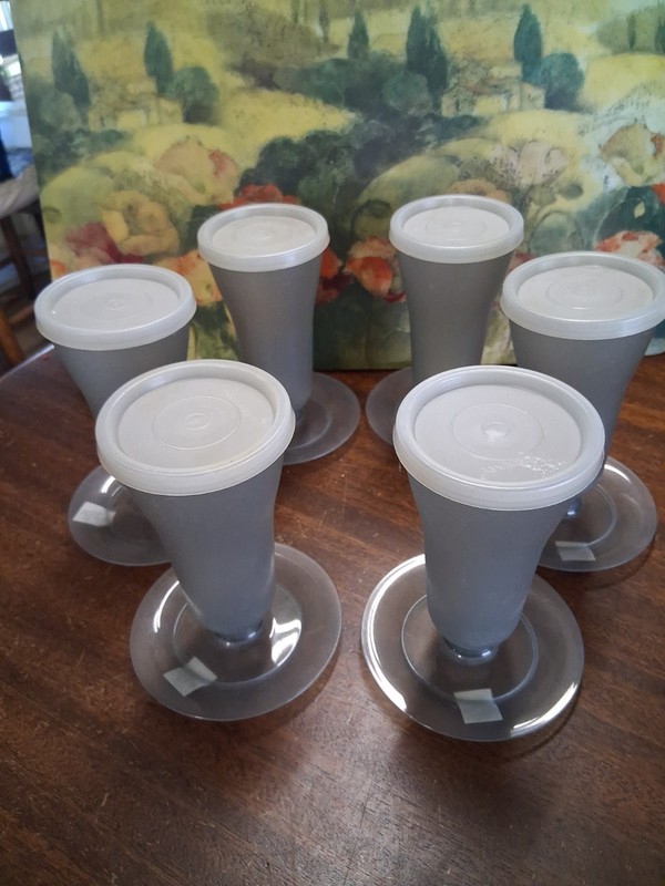 Tupperware Dessert Cups With Lids set of 6