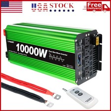 5000W 10000W Pure Sine Wave Power Inverter DC 12V to AC 110V Converter Camping