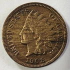 1908-S Indian Head Cent. Full Liberty And 2 Diamonds. VF+ Tough Date