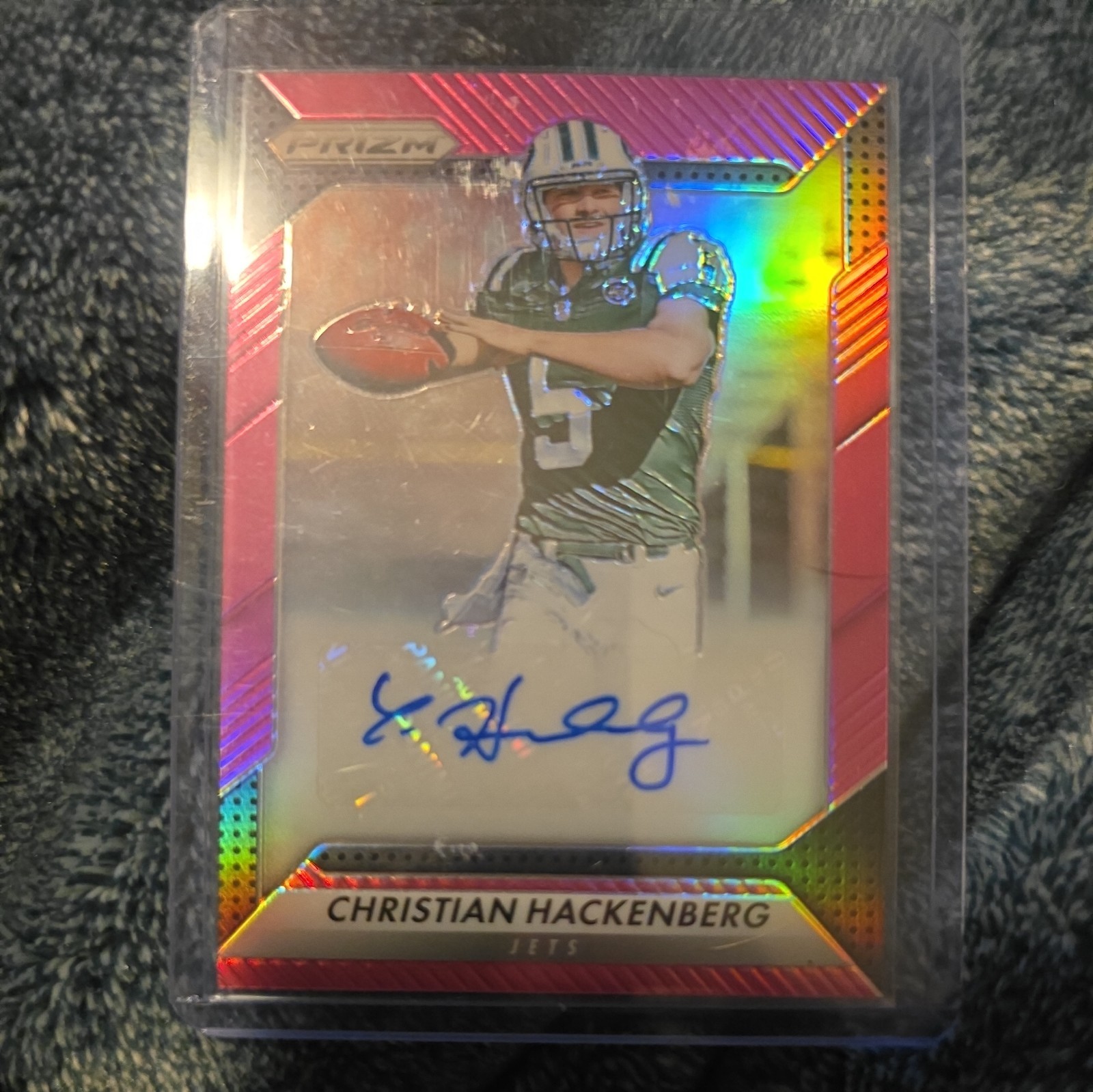 Christian Hackenberg Panini Prizm Rookie Autograph Prizm #RACHB Pink