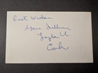 Gene Sullivan (d. 2002) Signed Index Card - Loyola Chicago Coach, Notre Dame