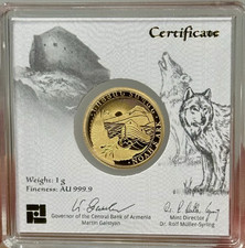 2026 Armenia Noah’s Ark 100 Dram 1 Gram .9999 Gold Coin In Assay 6220.38 per troy oz