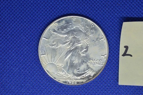 Uncirculated 1 Oz .999 Fine Silver 1986 US Walking Liberty One Dollar One Owner