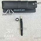 BID NOW Montblanc Marcel Proust Style Full Black Fountain Pen w/ Leather Pouch — photo 2