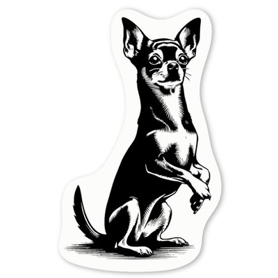 Aufkleber Sticker ''Süßer Chihuahua sitzend'' (DW061638)