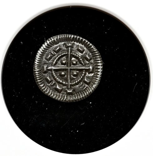 MEDIEVAL HUNGARY. Bela II, 1131-1141. Silver Denar, Cross, NGC AU58