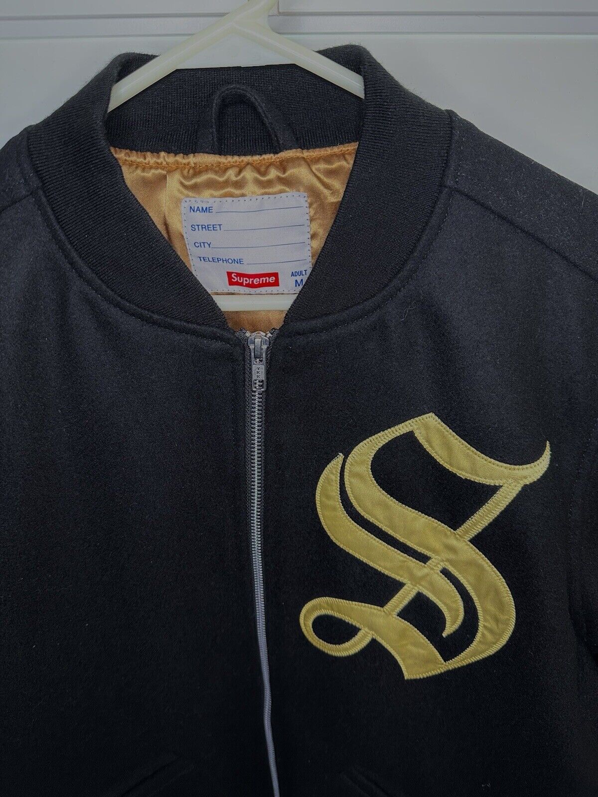 Supreme Old English Varsity Jacket ‘Supreme Means… - image 1