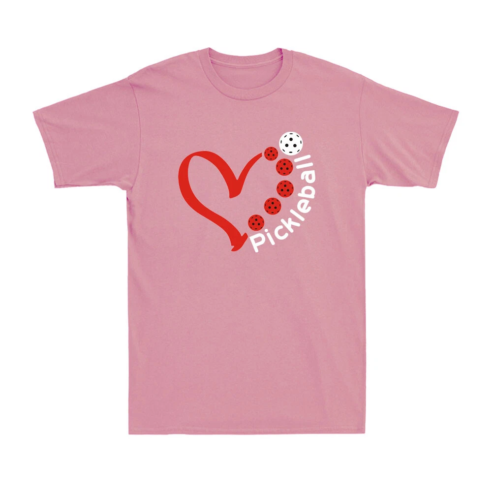 Pickleball Valentine Day Heart Pickleball Lovers Pickleball Player Men's T-Shirt