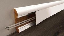 SAMPLE of Skirting Trunking MDF in white colour 65mm