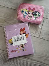 NWT Powerpuff Girls Lot x 2 Wallet  Notebook Retro Cartoon Network 90s