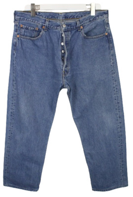 LEVI's 501 Jeans Men's W38 L27 Straight Leg Button Fly Denim Blue