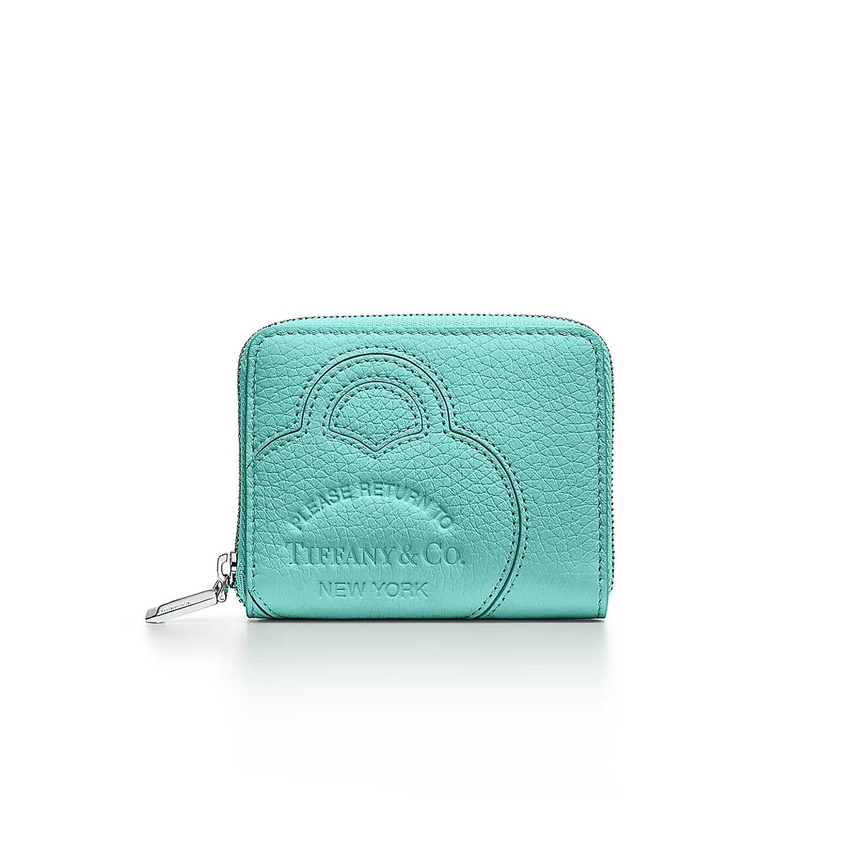 ティファニー コインケース 財布 ターンロック ブルー レザー purse ティファニー コインケース 財布 ターンロック ブルー レザー