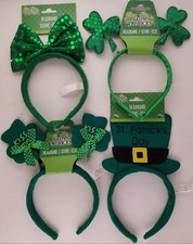St. Patrick s Day Headband Headbands Shamrocks Kiss Me Bow Ties... Select: Type