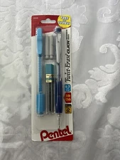 Pentel Twist-Erase side click + refills + 2 eraser refills 0.7mm Blue