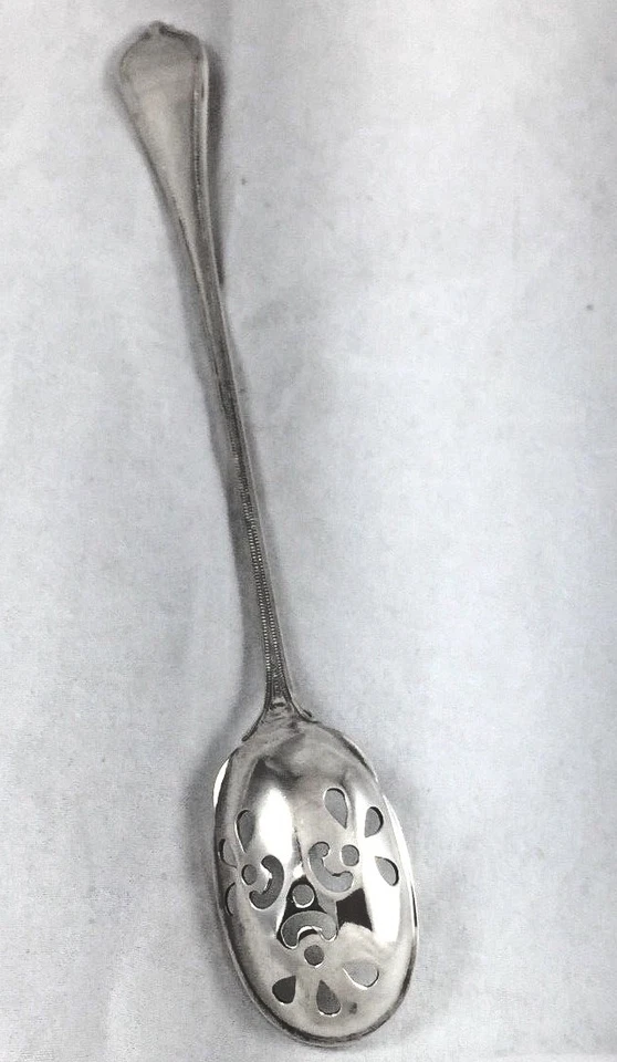 Old Newbury by Towle Sterling Mango Largo Perforado Oliva Cuchara-Mono G- 7 1/2" Foto 4 de 4