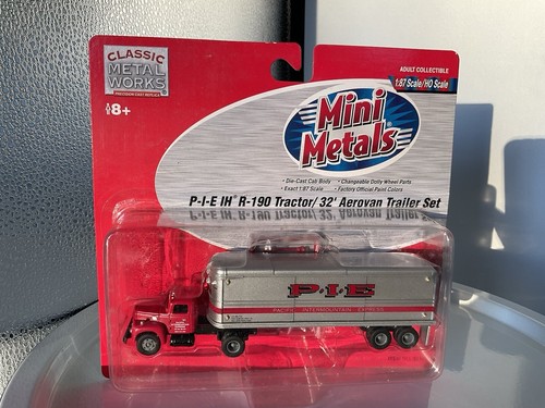 HO Classic Mini Metals PIE IH 190 32’ AERO VAN TRACTOR TRAILER SET #31103 - Picture 2 of 2