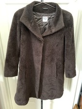 Cinzia Rocca Aplaca & Wool Womens Brown Coat Size 4