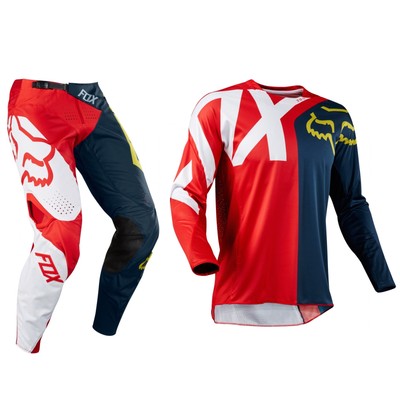 360 Fox Racing Motocross MX Kit Pantalones Jersey-Alla Azul Marino/Rojo |  eBay