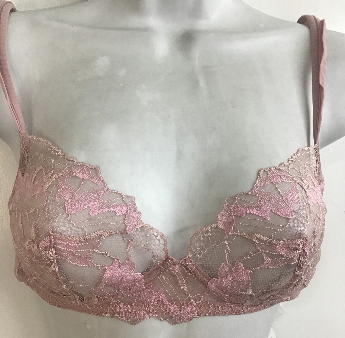 LAPERIA ビキニ La Perla Bra And Panties New Dusty Rose Pink Lace Translucent