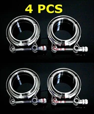 304 Stainless Steel 3.5" V-Band Flange & Clamp Kit for Turbo Exhaust Pipes 4pcs