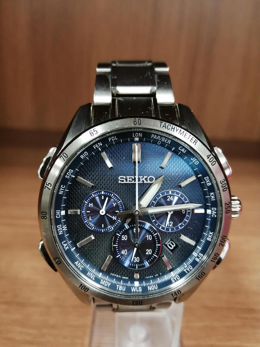 2024-25 秋冬新作 Seiko Date Time World Control Wave Radio 8B92-0AB0 Brightz ブライツ