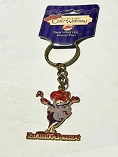 Red Hat Society Keychain Eat More Dessert Key Chain Ring 2004 Chic Whimsy RHS
