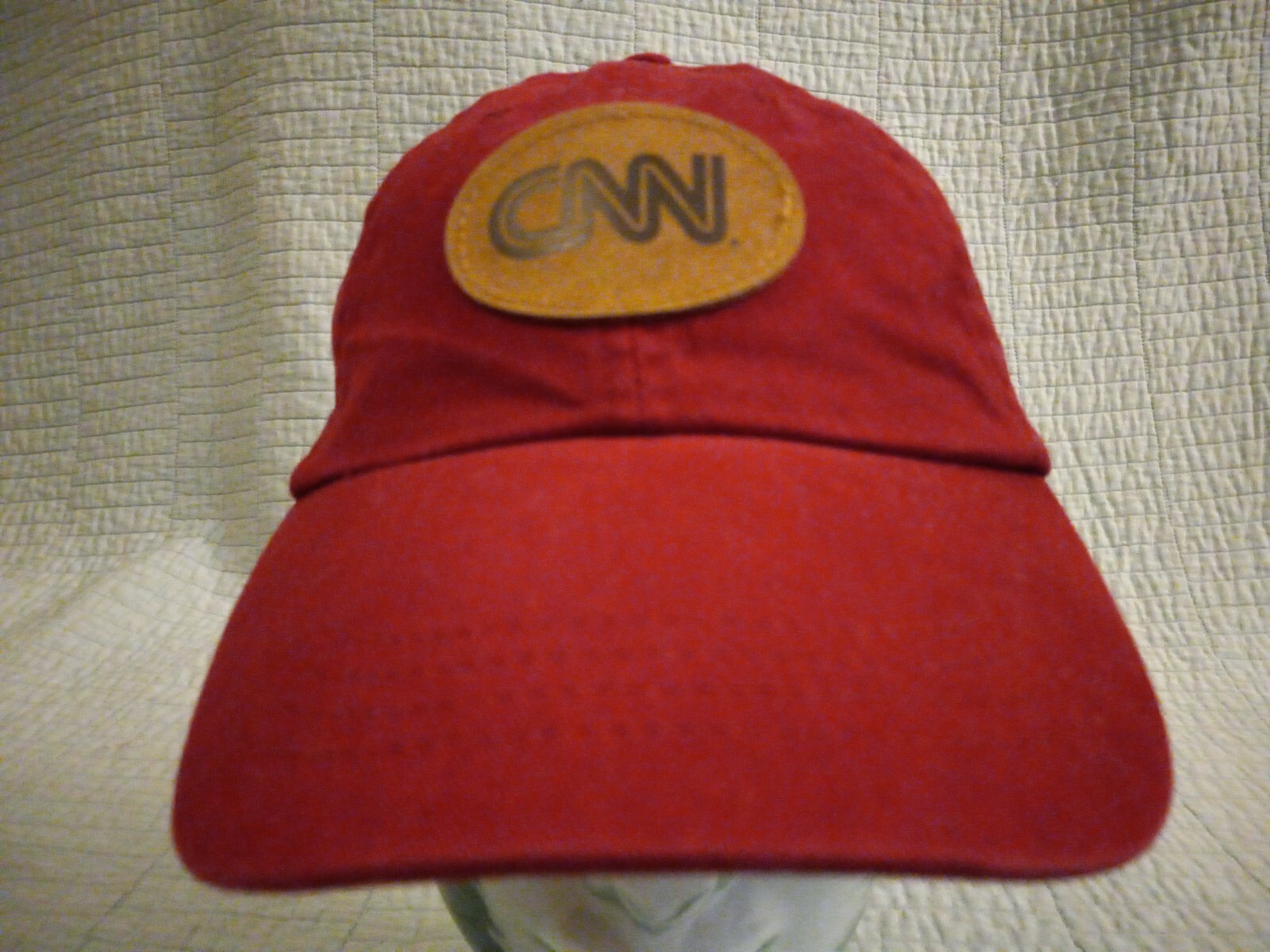 Vintage Adjustable Strapback Vitronic Red CNN Pat… - image 1