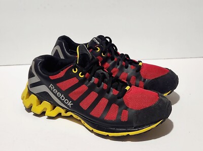 Reebok Zigtech Zigick Red Yellow Silver Black Running sz 5 Men Sneak Shoe V45668