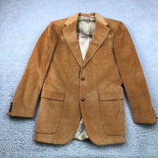 Polo University Ralph Lauren Club Blazer Mens 40 Brown Corduroy Sport Coat
