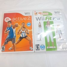 Nintendo Wii EA Active 2 & Wii fit plus video game set EA Sports