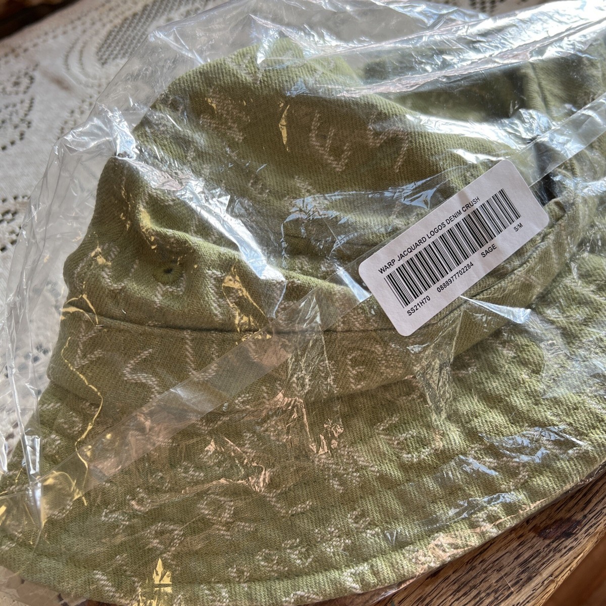 Supreme Warp Jacquard Logos Denim キャップ Supreme Warp Jacquard Logos Denim 6-Panel Black Men's - SS21