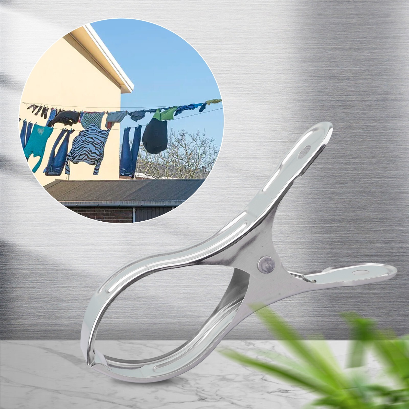Sturdy Stainless Steel Clothes Hanger Clamps for Quilts and Towels 6