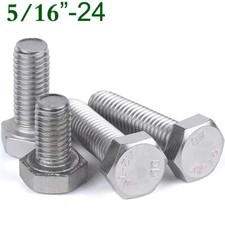 5/16"-24 UNF Fine Thread 304 Stainless Steel Hex Head Bolts Hex Head Cap Screws