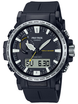 NEW Casio ProTrek ECO-FRIENDLY Bio-Based Solar Triple Sensor Mens Watch PRW61-1A
