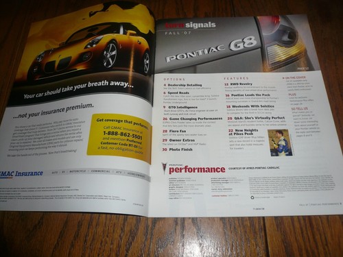 2007 Pontiac Performance Fall Magazine - G8 - Vintage - Picture 2 of 9