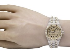 Audemars Piguet Royal Oak 37MM 18K Yellow Gold/ Steel Diamond Watch 32.75 Ct 9