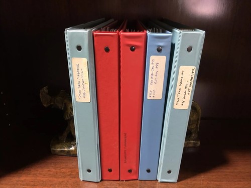 Star Trek Magazine Lot 90’s With Binders Excellent Condition Bundle Collection
