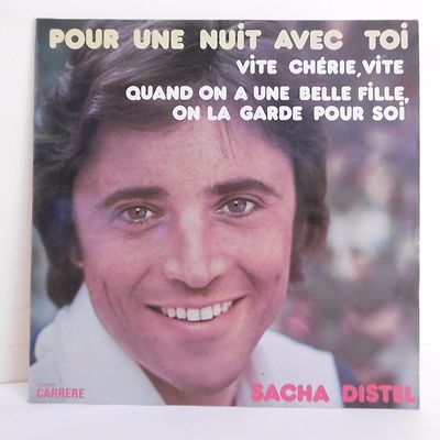 33T Sacha DISTEL Schallplatte LP 12'' FOR ONE NIGHT WITH YOU - CARRERE 67095
