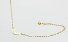 Women Gold Plated Titanium Stainless Steel Gold Moon Hand Chain Bracelet 6-7.5"