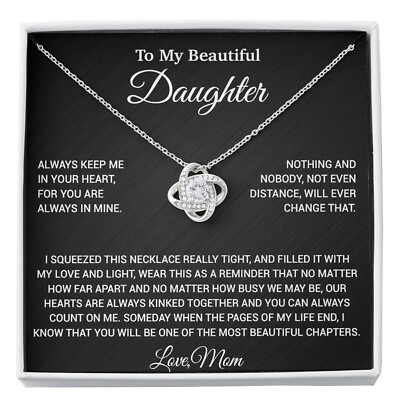 To My Daughter Necklace, Daughter Mother Necklace, Daughter Gift From Mom