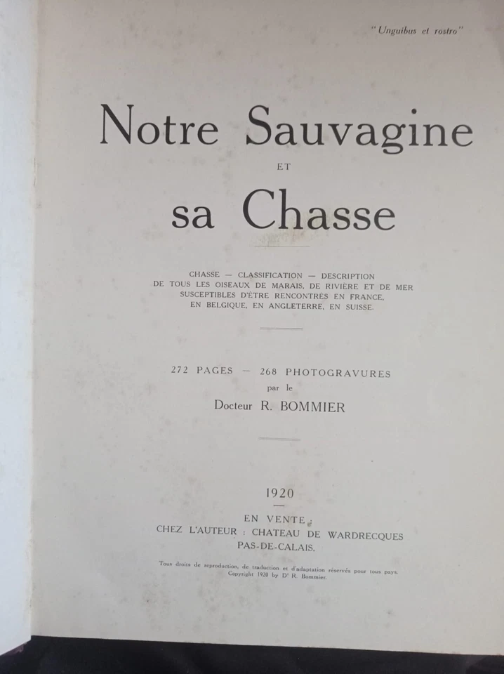 Notre sauvagine et sa chasse Docteur R.Bommier - Imagen 2 de 4