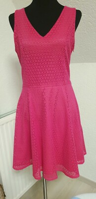cache cache Sommerkleid Sommer Kleid Cocktailkleid Lochspitze pink 38 40 M neu