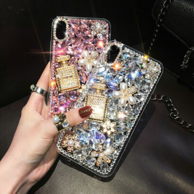 For Samsung S22 S21 S20 S10 S9 Note20 Note10 Bling Glitter Flower Diamond Case