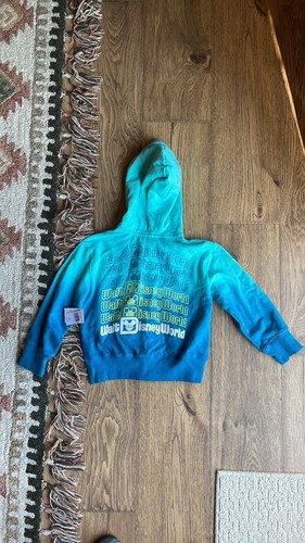NWT Disney World Zip Hoodie Kids XXS Blue Ombré - Picture 2 of 4