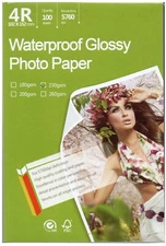 Photo Printing paper Glossy Inkjet 4x6'' (10x15cm) 4R size 100 sheets 230gsm